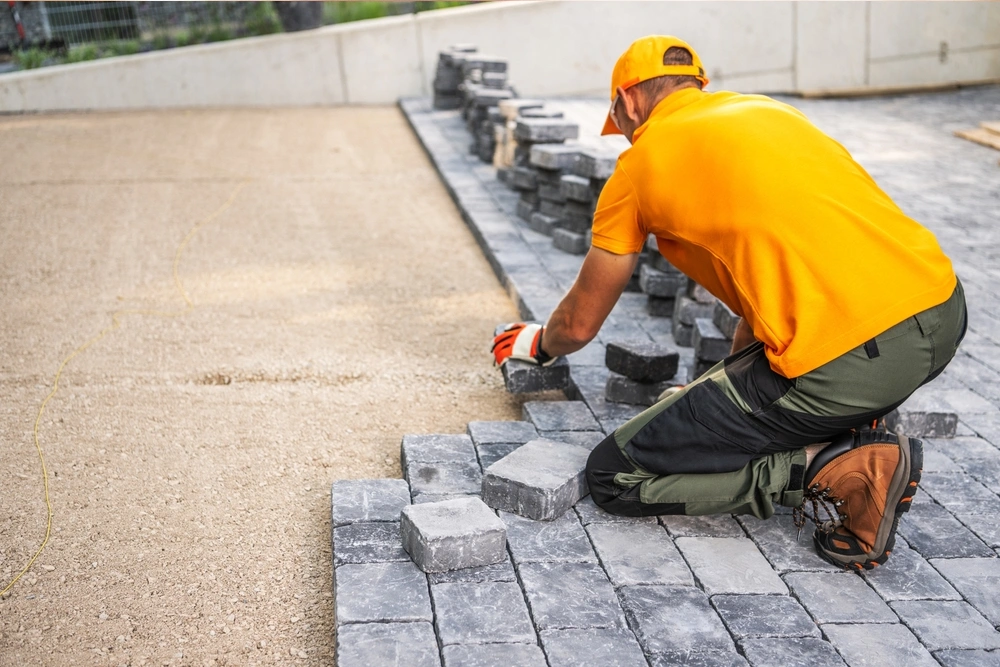 Commercial Paving Tile Installation